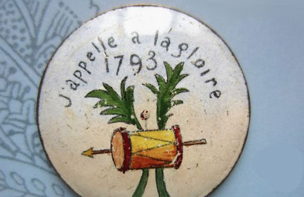 Bijou de la Révolution Bouton émail sur métal Bijou de la Révolution Bouton émail sur métal