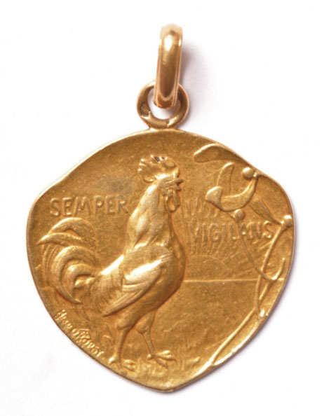 Bijou guerre 14-18 Médaille or "Toujours vigilant" Bijou guerre 14-18 Médaille or "Toujours vigilant"