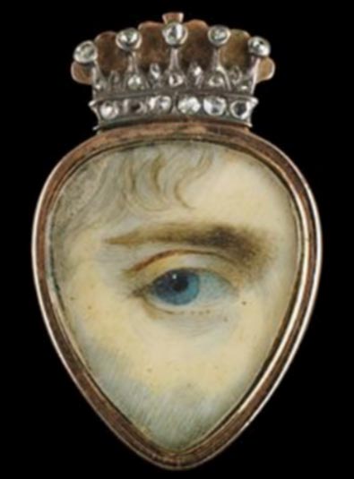 Bijou du XVIIIème "Oeil d'amoureux" Miniature sur ivoire, or, diamants Bijou du XVIIIème "Oeil d'amoureux" Miniature sur ivoire, or, diamants